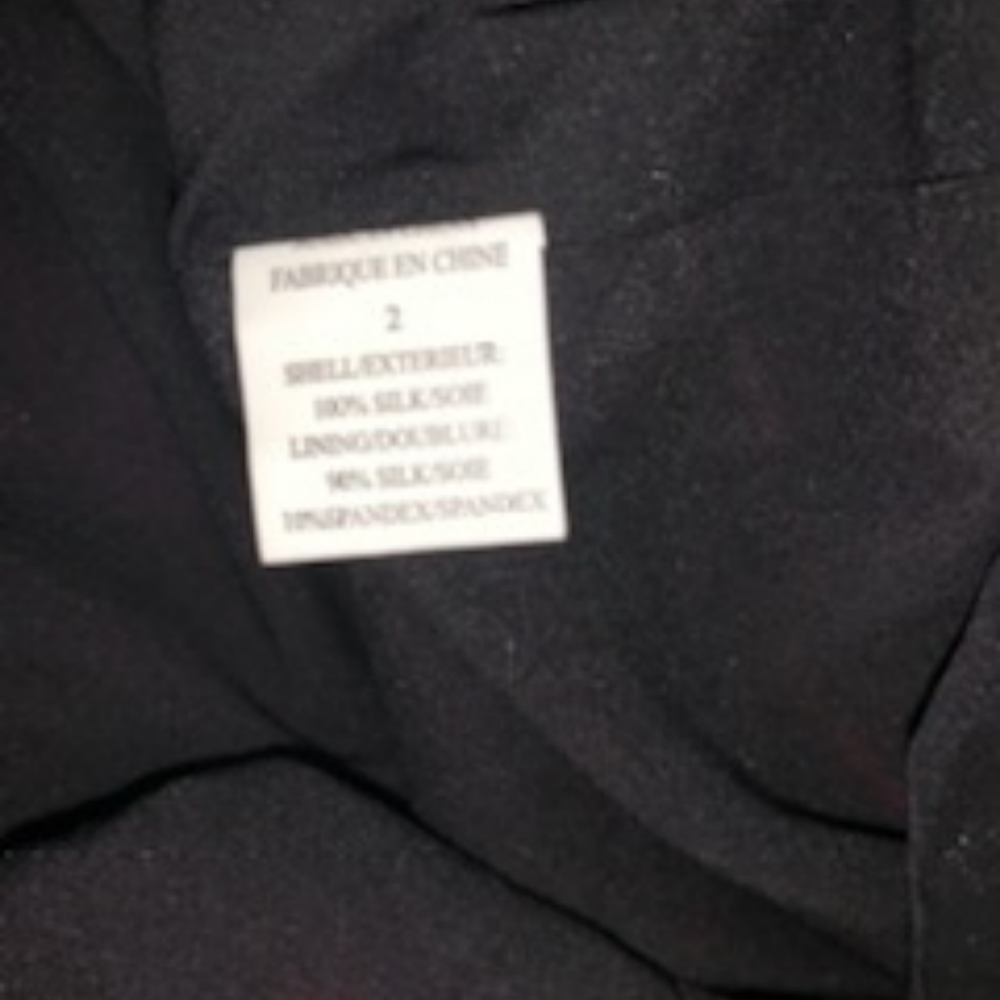 - 🐦 - Theory sz 2 100% Silk. Black, Purple and Pink Mixed Color Dress - Picture 6 of 9